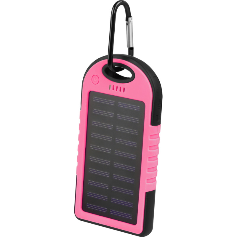 Setty solar power bank SPBS-05 5000 mAh pink