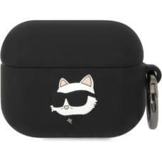 Karl Lagerfeld 3D Logo NFT Choupette Head Silicone Case for Airpods Pro Black