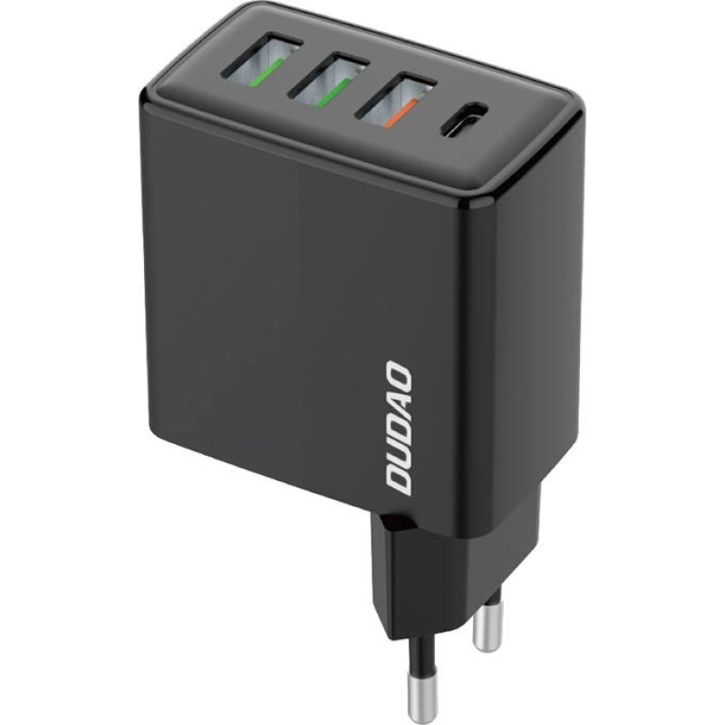 Travel charger Dudao A5HEU 3x USB + USB-C, PD 20W (black)