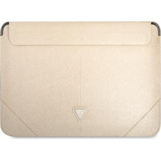 Original GUESS Laptop Sleeve Saffiano Triangle Logo GUCS16PSATLE 16 inches beige