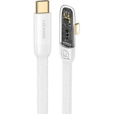 USAMS Kabel kątowy USB-C na Lightning PD 20W Fast Charging Iceflake Series 1,2m biały|white SJ583USB02 (US-SJ583)