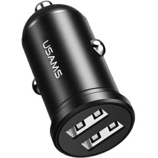 USAMS lādētājs 2xUSB 2.4A Mini| melns |CC114TC01 (US-CC114)