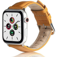 Beline pasek Apple Watch Leather 42|44|45|49mm jasnobrązowy |light brown