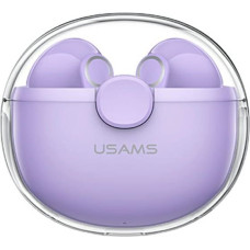 USAMS Słuchawki Bluetooth 5.1 TWS BU series bezprzewodowe fioletowy|purple BHUBU02