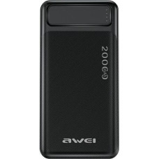 Awei PowerBank P6K 20000mAh czarny|black 2xUSB|PD|Micro-USB