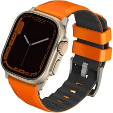 UNIQ pasek Linus Apple Watch Series 1|2|3|4|5|6|7|8|SE|SE2|Ultra 42|44|45|49mm Airosoft Silicone pomarańczowy|volt orange