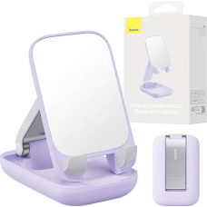 Folding phone stand Baseus with mirror (purple)