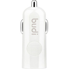 Budi LED car charger Budi 1x USB, 2.4A (white)