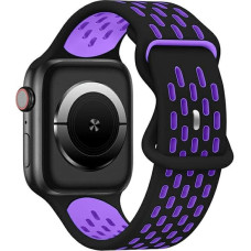 Beline pasek Apple Watch New Sport Silicone 42|44|45|49mm czarno-fioletowy  black|purple box