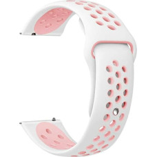 Beline pasek Watch 20mm Sport Silicone biało-różowy  white|pink box