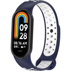 Beline pasek Mi Band 8 design niebiesko-biały |blue-white