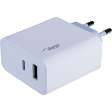 Akyga wall charger AK-CH-14 45W USB-A + USB-C PD Quick Charge 3.0 5-20V | 2.25-3A white