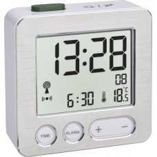 TFA 60.2545.54 RC Alarm Clock silver|white