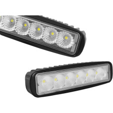 6 LED, 18 W FLOOD OFF ROAD darba lukturis.