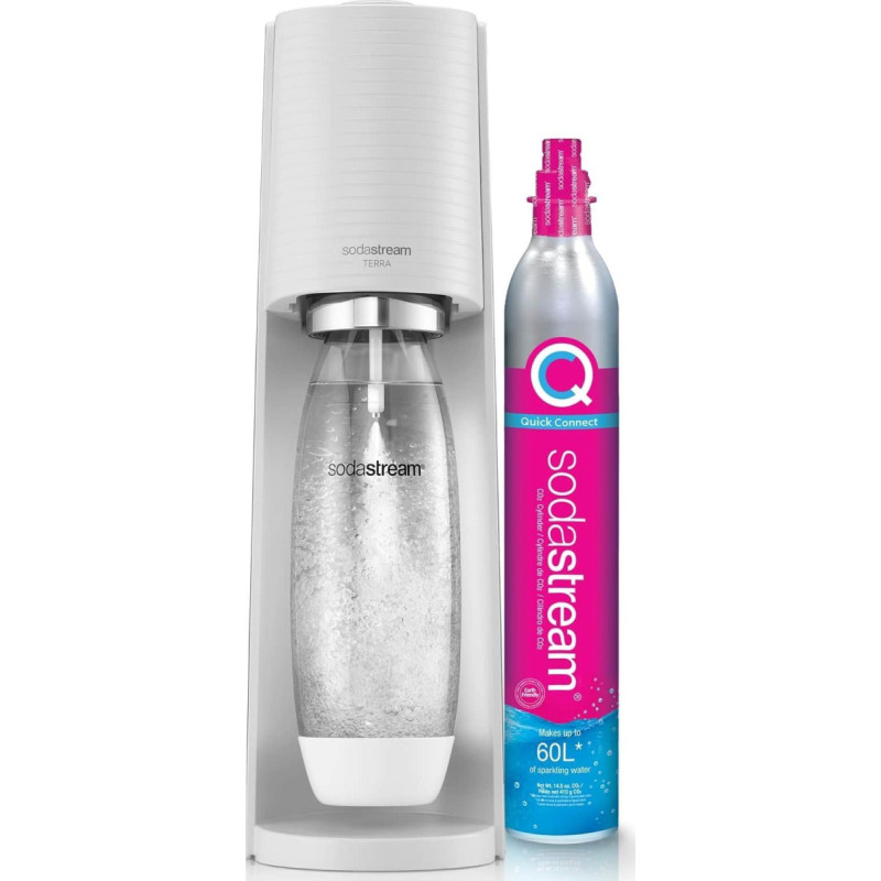 Sodastream Soda Maker Terra white QC with CO2 & 1L PET bottle (1012811410)