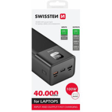 Swissten Power Line Power Bank Ārējas Uzlādes Baterija 40 000 mAh | 100W