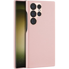 Dux Ducis Grit case for Samsung Galaxy S23 Ultra elegant case made of artificial leather pink