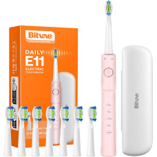 Bitvae Sonic toothbrush with tips set and travel case BV E11 (Pink)