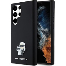 Karl Lagerfeld KLHCS23LSMHKCNPK S23 Ultra S918 hardcase czarny|black Silicone Karl&Choupette Metal Pin