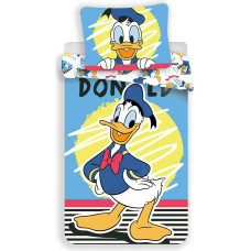 Kokvilnas gultas veļa 140x200 Donald Duck Duck 9701 zila spilvendrāna 70x90