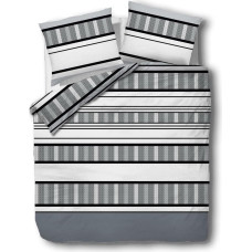 Flaneļa gultas veļa 220x200 Stripes 31488/1 pelēks melns balts