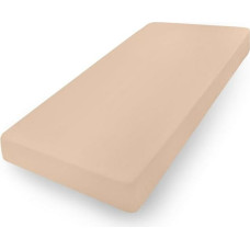 Džērsija 90/100x190/200 pieguļošs palags ar likras gaiši bēšu ar gumiju augstajam matracim 30 cm Džersija 2