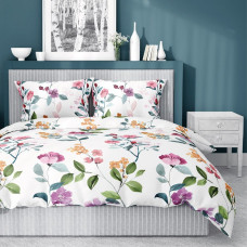 Satīna gultasveļa 160x200 krāsaini ziedi 4242 A Home Satin 11