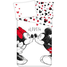 Kokvilnas gultas veļa 140x200 Miki un Mini Love 04 spilvendrāna 70x90