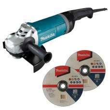 Makita-Maszyny leņķa slīpmašīna 2700W, 230mm + 2 metāla griešanas diski, Makita [GA9080X1+D-18596]