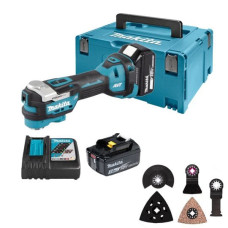 Makita-Maszyny Akumulatora daudzfunkciju instruments 18V Makita [DTM52RFJX2] 2x3,0 Ah, Li-Ion, AVT + zāģa asmeņu komplekts [E-16994]