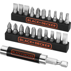 Black&Decker 21 uzgaļu komplekts + magnētiskais adapteris 1/4