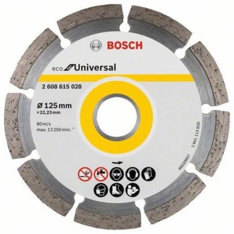 Bosch dimanta segmentēts disks betona griešanai 125mm ECO priekš UNIVERSAL [2608615028]
