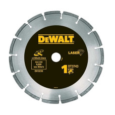 Dewalt-Akcesoria segmentēts dimanta disks ātrai betona, ķieģeļu, keramikas griešanai, leņķa slīpmašīnām 230/22.23/2.4mm, DeWalt [DT3743-XJ]