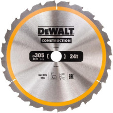 Dewalt-Akcesoria ripzāģis koka griešanai 305/30mm, griešanas biezums 3,0mm, 24 zobi, CONSTRUCTION DEWALT [DT1958-QZ]