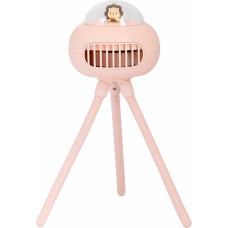 Remax UFO Stroller portable fan with 1200 mAh battery (pink)