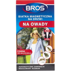 Bros Bros Siatka magnetyczna na drzwi na owady czarna 160 x 220 cm