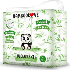 Bamboolove Pieluszki Bamboolove z włóknem bambusowym L, 9-14 kg, 21 szt.