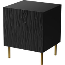 Cama Meble Bedside table 2 pcs. JUNGLE 53.5x40.5x44 black matt + golden legs