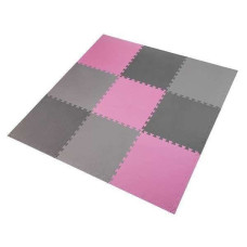 One Fitness Puzzle mat multipack One Fitness MP10 pink-grey