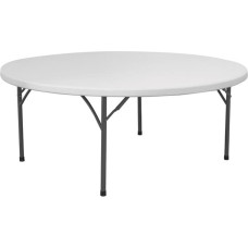 Hendi Saliekams balts apaļš ēdināšanas galds diam. 180 cm līdz 250 kg — 810941