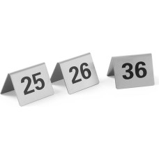 Hendi Informācijas plāksnīte TABULA NUMURS 25-36 nerūsējošā tērauda komplektā 12 gab. - 663868
