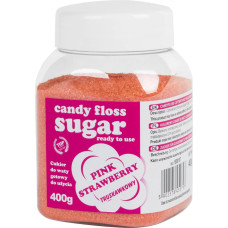 Gsg24 Krāsains cukurs kokvilnas konfektes rozā zemeņu garšai 400g