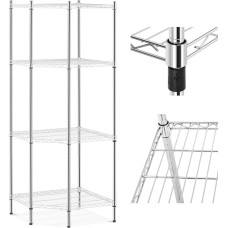 Royal Catering Metāla stūra grāmatu skapis ar 4 ažūriem plauktiem līdz 1 t 1000 kg 68x68x180 cm