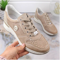 Rieker N4346-60 beige wedge sports shoes