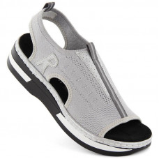 Rieker Comfortable slip-on sandals W RKR686 metallic