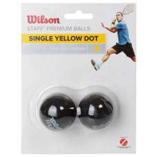 Wilson Squash balls Staff Squash Yellow Dot 2 Pack Ball WRT617800
