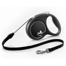 Flexi (De) Flexi Black Design Silver S, 12kg/5m - troses pavada