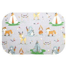 Ega Kids Autiņš - 28654 - TETRA PRINT - EGA - INDIAN CAMP - GREY - izmērs 70x80 cm