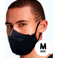 Mocco Tekstila divslāņu maska - atkārtoti lietojama M izmers Melna