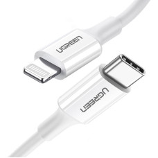 Ugreen Kabelis iPhone MFi USB-C - Lightning 20W 3A 0,5m balts